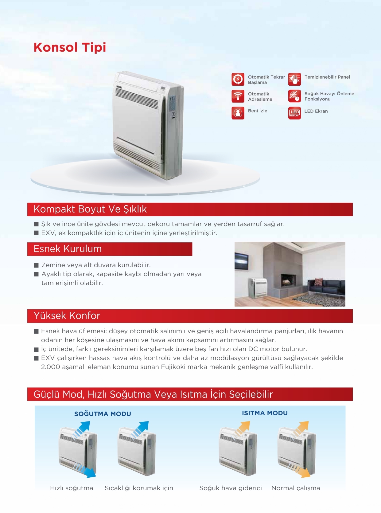 Konsol Tipi ürün özellikleri görseli