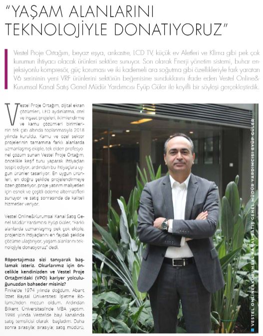 Yapı Magazin Dergisi / Vestel Proje Ortağım