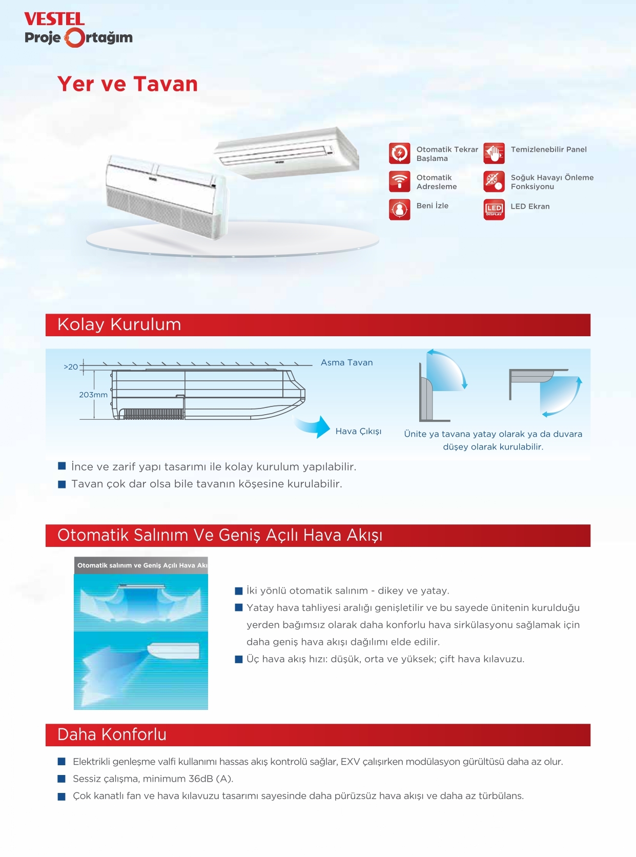 Yer ve Tavan Tipi ürün özellikleri görseli